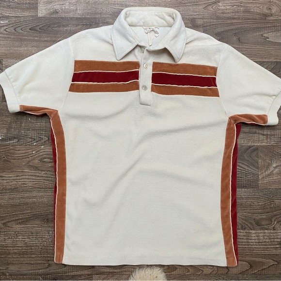 Vintage 1970s Terry Cloth Polo Shirt - Picture 12 of 12